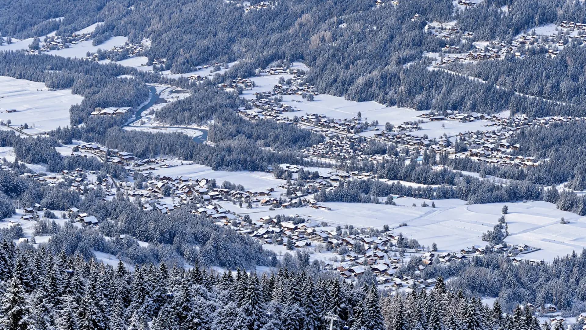 Paysage hivernal à Morillon, Massif du Mont-Blanc — conciergerie Airbnb VM Conciergerie